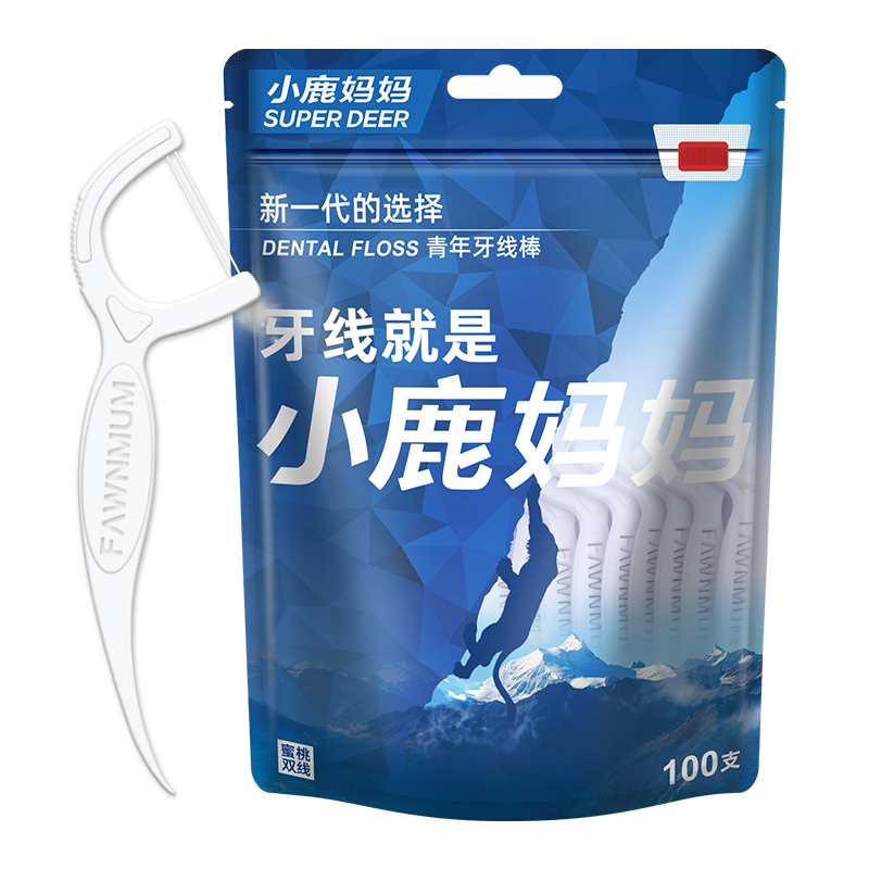 小鹿 青年双线 100支袋装 蜜桃味